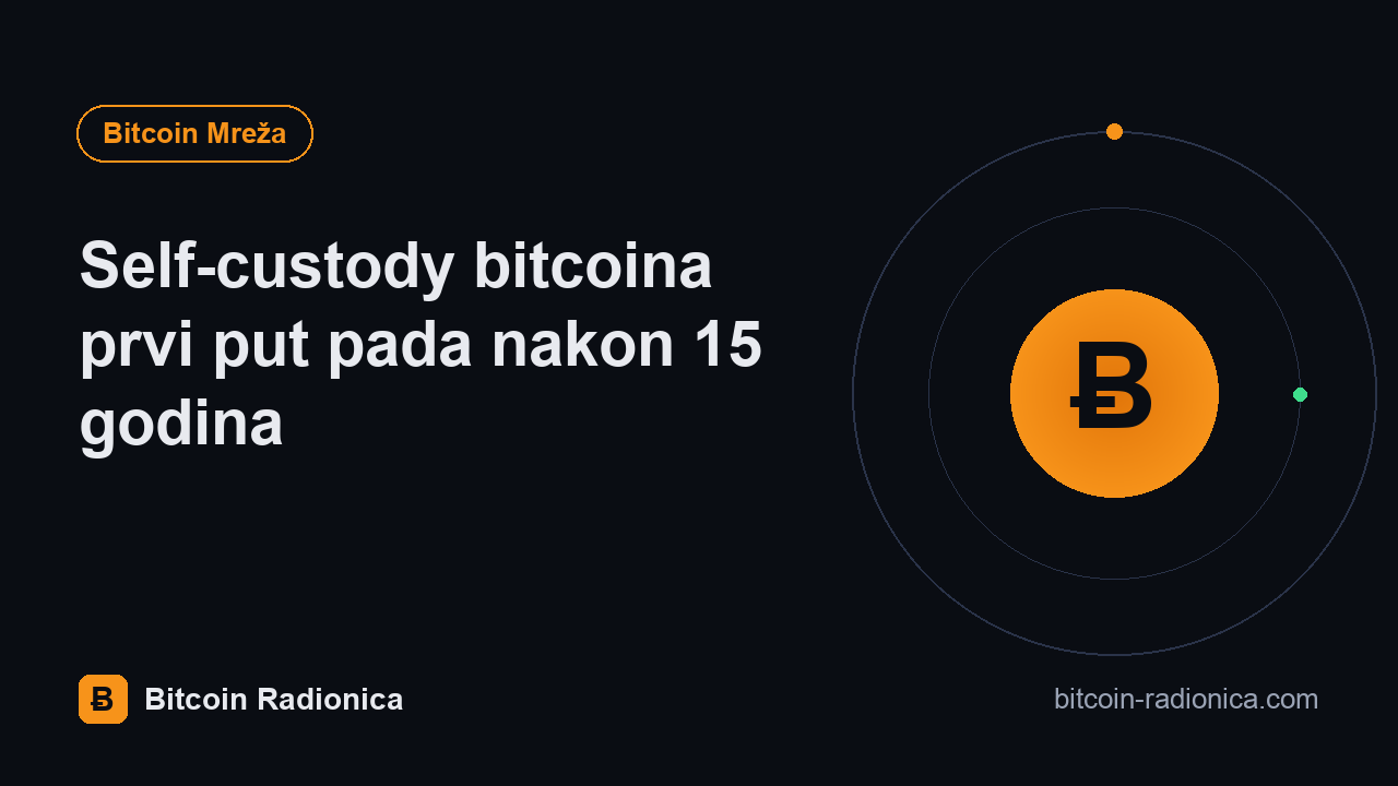 Self-custody bitcoina prvi put pada nakon 15 godina