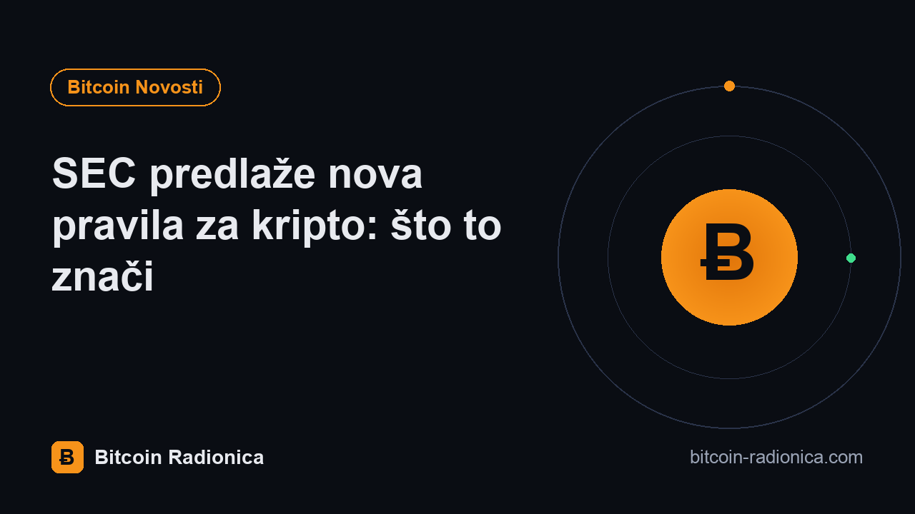 SEC predlaže nova pravila za kripto: što to znači