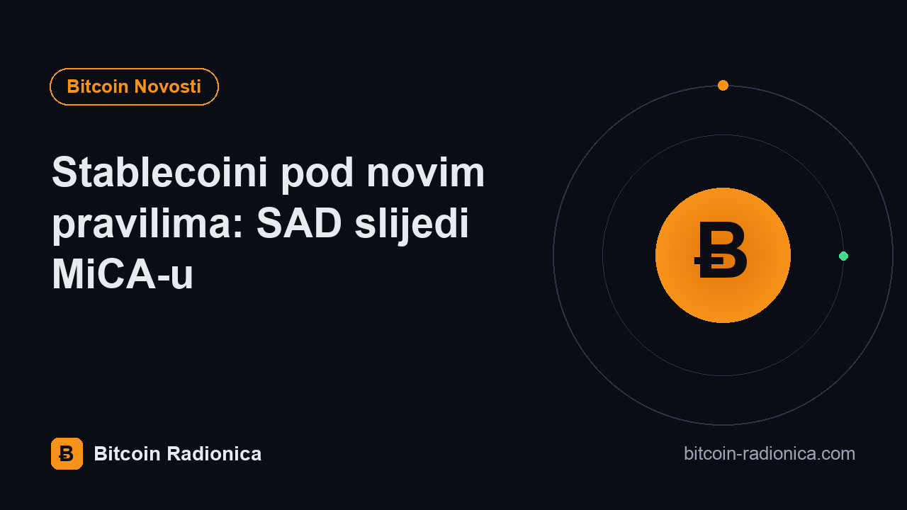 Stablecoini pod novim pravilima: SAD slijedi MiCA-u